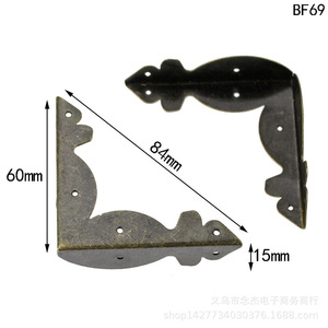 Support d'angle BF69 60mm x 84mm en acier au carbone, angle droit pour boîte en bois, support robuste - Product Image 1