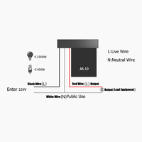 Interruptor Fotoeléctrico AS-10 DC12V 24V AC 110V 220V 10A, Sensor de Encendido/Apagado Automático, Control de Luz de Calle, Universal AC/DC 12V