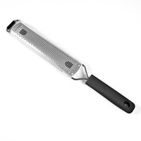 Hot Selling Langer Platte Roestvrij Staal Kaasrasp Met Zachte Handvat Etsen Rasp Citroen Zester