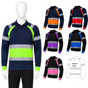 Custom Color Block Hi Vis Reflective Safety Workwear <strong>T</strong> <strong>Shirt</strong> Polo <strong>Shirt</strong> Hoodie High Visibility Construction Work <strong>Shirts</strong> - Product Image 3