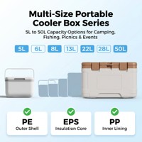 Glacière de camping extérieure pour voiture, grande capacité, portable, en PP, moderne, 50L, pour la conservation de la fraîcheur et la prévention de la congélation pendant 2 jours
