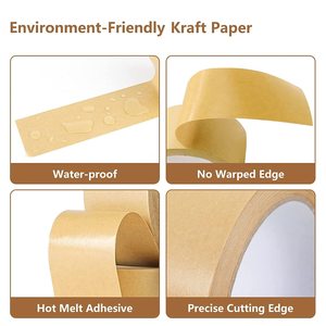 Maßgefertigtes Wasserfestes Selbstklebendes Kraftpapierband Stark Haftendes Biologisch Abbaubares Braunes Verpackungsband - Product Image 4