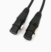 Câble de signal DMX Yuchen de haute qualité, XLR femelle-femelle, trois broches, noir, pour le contrôle et l'extension de l'éclairage de scène