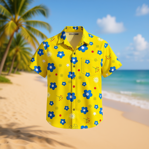 Chemise Hawaïenne Personnalisée Nestrue Sports pour Homme, en Satin Tricoté, Manches Courtes, Séchage Rapide, Vêtement de Plage Décontracté à Boutons, Grande Taille, Été - Product Image 2