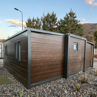 Maison conteneur à double aile pliable, maison préfabriquée extensible portable avec chambre et salle de bain