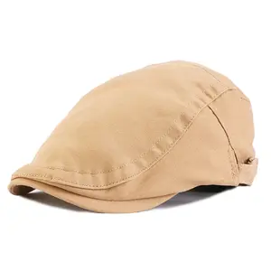 Einfache Zeitungs jungen hüte für Männer Flat Cap Cotton Verstellbare atmungsaktive Irish Cabbie Ivy Driving Gatsby Jagdhut