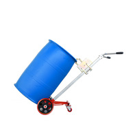 Carretilla de Acero Inoxidable para Bidones de Aceite, Carretilla Manual para Bidones de 200 Litros, Herramienta de Transporte