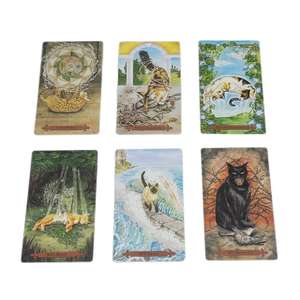 Juego de mesa de impresión 12*7cm Mystical Cats <span class=keywords><strong>Tarot</strong></span> Card con caja de regalo 78PCs Playing Oracle Card - Product Image 3