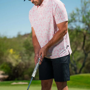 FREE DESIGN Breathable Custom t Shirt Full Sublimation Sports 4-Way Stretch Elastic Full All-Print Golf Polo Shirt