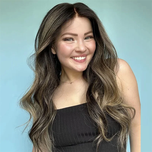 Perruque Lace Front Brésilienne Brun Foncé avec Mèches <span class=keywords><strong>Caramel</strong></span>, Cheveux Européens, Ligne de Cheveux Invisible, Perruque HD Juive en Cheveux Humains - Product Image 2