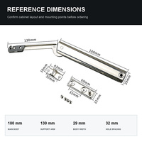 Charnière de support de porte relevable en métal robuste, réglable, à arrêt libre, pour armoire, garage, rangement et quincaillerie de meubles