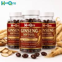 Extrait de ginseng coréen Panax 1500 mg en gélules molles, 10 % de ginsénosides, sans gluten, sans produits laitiers, sans soja, complément alimentaire