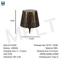 Lampe de table LED rechargeable pour bouteille de vin, idéale pour la décoration de restaurants et bars, intensité réglable, sans fil, en ABS, lampe de bureau moderne à batterie, chargement USB
