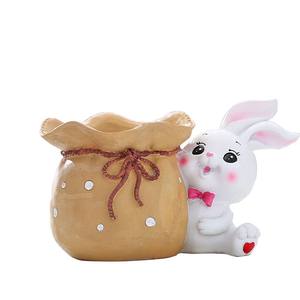 Personnalité créative <span class=keywords><strong>pot</strong></span> de fleurs succulente résine dessin animé mignon bambou décoration de table lapin plante verte <span class=keywords><strong>pot</strong></span> de fleurs - Product Image 4