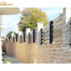 Hot Sale Decorative 6X6 Black Aluminum Fence Panels Powder Coated Black Garden 6ft High Fencing Privacy For Residential