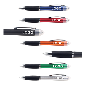 Stylo publicitaire personnalisé avec logo, stylo à bille rétractable à écran tactile LED créatif en forme de gourde, cadeau promotionnel d'entreprise - Product Image 6