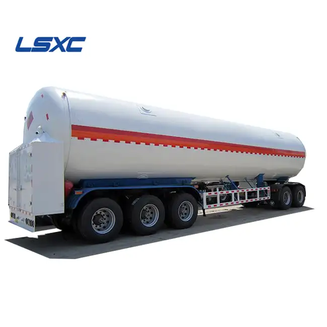 High pressure industrial 526000L 52.6CBM lng storage tank semi trailer