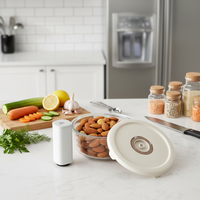 Récipients de stockage des aliments sous vide avec couvercles étanches sans danger pour le four et le réfrigérateur