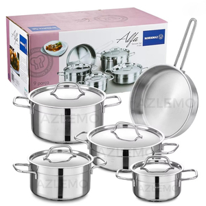 5pcs Stainless Steel <strong>Pot</strong> Set with Glass Lid Soup <strong>Pot</strong> <strong>Cooking</strong> Pans <strong>Cooking</strong> Cookware for Kitchen Utensils - Product Image 4