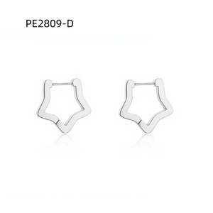 Pendientes de aro Amy Amy Star chapados en plata, joyería de moda para mujer PE2809 - Product Image 1