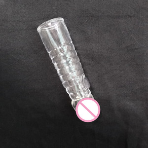 Beliebte Bestseller Sexspielzeug für Männer Wieder verwendbares Kondom Realistische Schraube TPE Penis Sleeve Extender Extension Big Penis Sleeve - Product Image 3