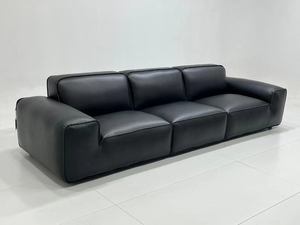 طقم أريكة جلدية عصرية إيطالية التصميم أريكة فاخرة مركبة لغرفة المعيشة أو الفندق أو الشقة - Product Image 3