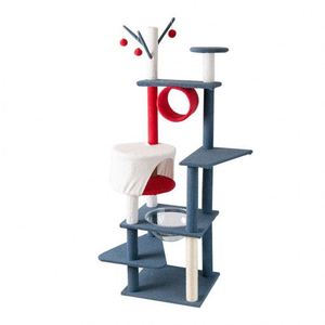 Kinghon High Quality Cat Product Sisal Jumping Scratcher Kitty Funny Cat Tree Multi Layer Cat Climbing Frame - Product Image 1