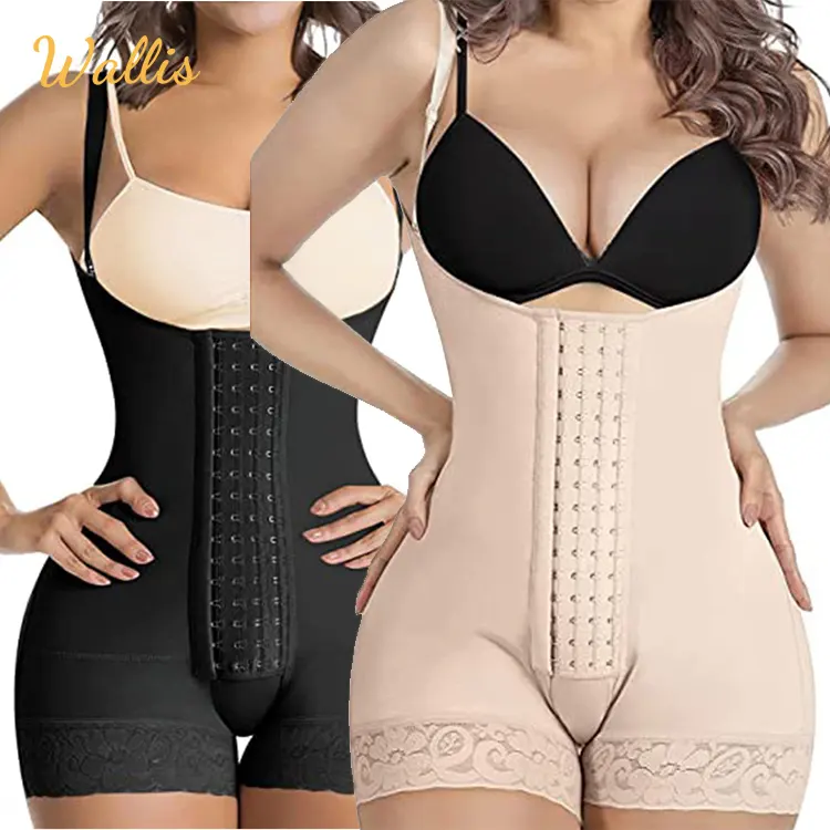 Günlük ve post-cerrahi zayıflama kılıf göbek kadın Shapewear için broşlar büstü ile yüksek sıkıştırma Fajas Colombiana kuşaklar