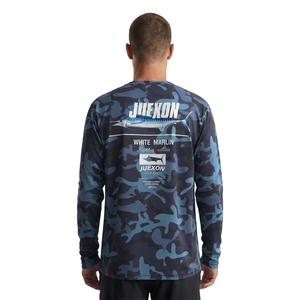 เสื้อผ้าตกปลาผู้ชายลายพรางทะเลสีขาวพิมพ์ลายตามสั่ง 100% โพลีเอสเตอร์ UPF50 กันน้ำ กันลม ระบายอากาศ แห้งเร็ว - Product Image 2