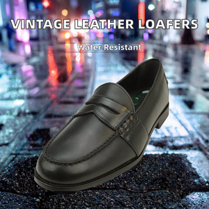 Mocassins Homme Vintage en Daim et Cuir de Veau, Luxe, Haute Qualité, Résistants, Légers, Semelle Extérieure en Caoutchouc Antidérapante, Marron - Product Image 2