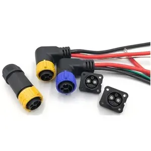 Jnicon M23 Ac 3 Fase Plastic Omhulsel Schild Waterdichte Mannelijke Signaal Vermogensmotor Servo Rechte Velddraad Waterdichte Connector