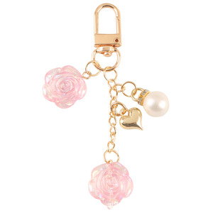 Tươi Đầy Màu Sắc 3D Nhựa Hoa Mặt Dây Chuyền Keychain Tùy Chỉnh Thời Trang Mới Thiết Kế Hợp Kim Ngọc Trai Trái Tim Cho Tai Nghe Trường Hợp Ảnh Kỹ Thuật Số Key - Product Image 5