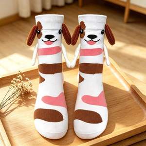 Spot Stock Funny Cow Couple's Magnetic Handle Socks Cute Cartoon Animal Tube Socks - Product Image 6