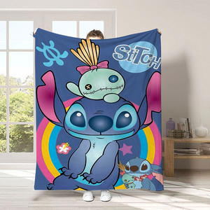Nueva Manta de Felpa con Diseño de Stitch de Dibujos Animados 2026, Personalizable, Suave y Cálida, de Franela, para Sofá, Cama, Coche y Viajes - Product Image 2