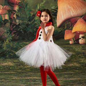 Disfraz de Muñeco de Nieve para Niños, Vestido de Tul Blanco con Accesorios para la Cabeza, Ropa Navideña para Niñas, Éxito de Ventas 2026 - Product Image 2