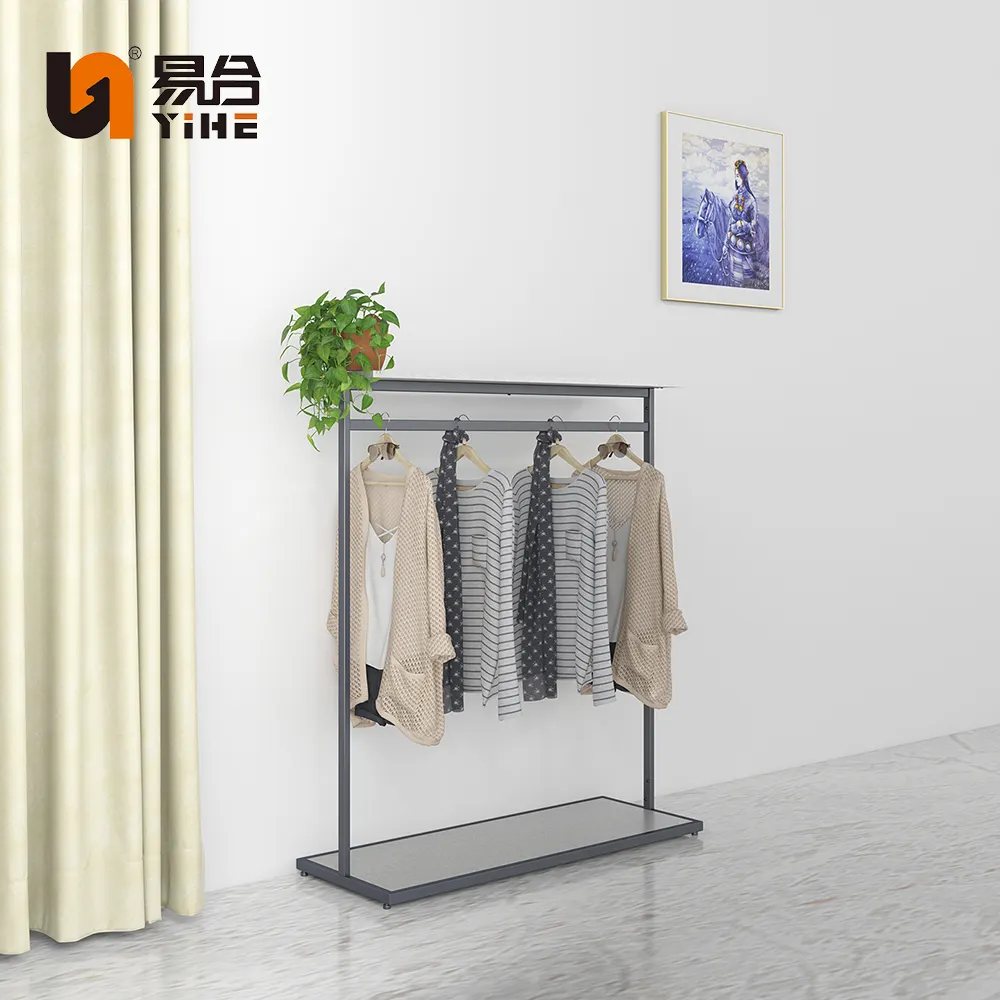 Kleding Winkel Display Stand Dameskleding Winkel Soort Vloer Kleren Plank Kledingrek