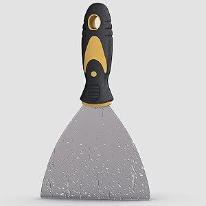 Multi-Use Steel DIY <b>Putty</b> Knife with Square Serrated Blade <b>Plastic</b> Handle Non-Rust - Product Image 6