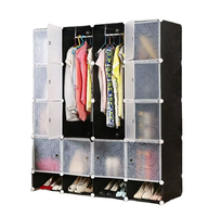 Organisateurs de placard et armoire à chaussures avec étagère Rangement cube avec portes