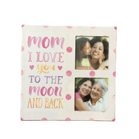 Vente de gros Cadre photo en bois MDF pour la fête des mères, cadre photo joyeux anniversaire