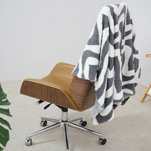 Manta suave y peluda de lujo, mantas esponjosas y acogedoras, manta peluda estampada cálida para invierno, blanco y negro - Product Image 4