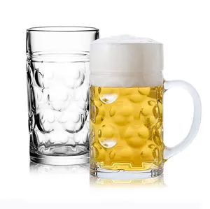 Caneca de copo de cerveja de vidro de 500ml, alta qualidade, para bares domésticos, restaurante
