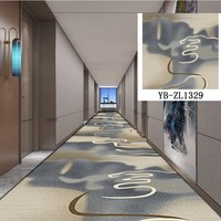 Moquette murale ignifuge de luxe imprimée pour couloir d'hôtel, chambre d'hôtes, sol commercial