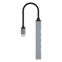 Hub Multifungsi Aluminium Alloy dengan Slot Kartu Multi USB 3.0 Tipe-C, Docking Station Lima dalam Satu, Pengisian Cepat PD 100W, OEM CN