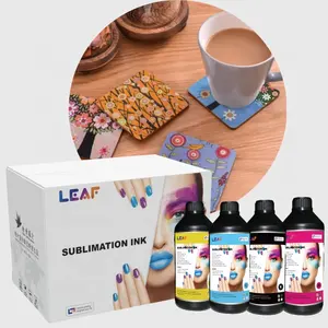 LEAF High Quality Heat Transfer Dye Sublimation Printer Ink 1000ml 1L CMYK Color Bottle Sublimation Ink