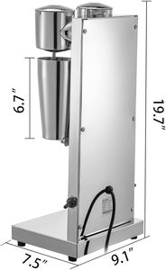 Mélangeur à milkshake à double tête en acier inoxydable, mixeur à smoothie, machine à cocktails - Product Image 2