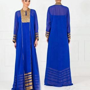 Caftán musulmán azul real de Dubái, Abaya - Product Image 1