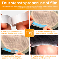 Nouvelle Bande de Réparation en Polyester pour Perruque Sans Trace, Col en Dentelle, Maille à Tricoter pour Extensions de Cheveux Faciles à Déchirer du Fabricant