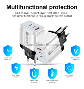 40w EU US UK Charging Head 2PD + USB Charger PD Phone Charger Type-c Adapter pour <span class=keywords><strong>iphone</strong></span> 17 16 15 14 <span class=keywords><strong>13</strong></span> 12 - Product Image 4