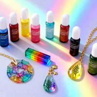 Pigment de résine transparente TIMESRUI pour époxy, 24 couleurs, non toxique, végétalien, haute concentration, couleurs vives effet gemme, fournitures d'artisanat