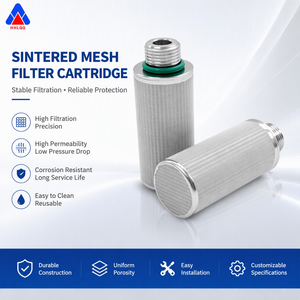 Nuevo <span class=keywords><strong>Filtro</strong></span> Poroso Lavable de Acero Inoxidable Sinterizado Huahang de 10 Micras con Conexión Roscada, Resistente a Altas Temperaturas, Industrial - Product Image 1